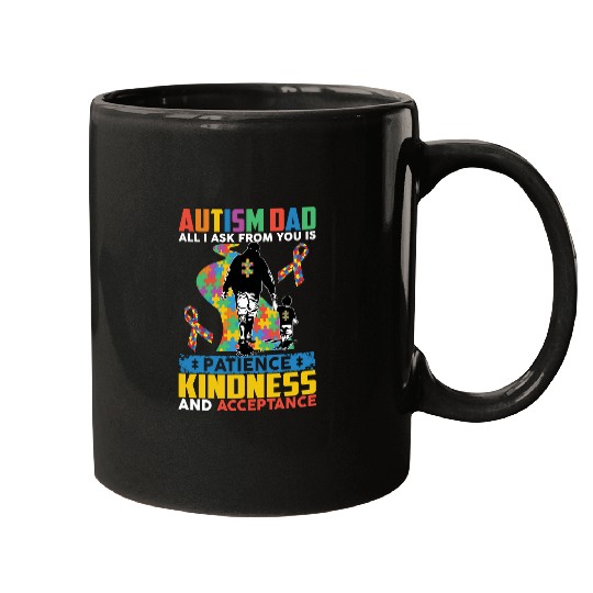 Discover Autism Dad Patience Kindness Acceptance132 Neurodiverse Mugs