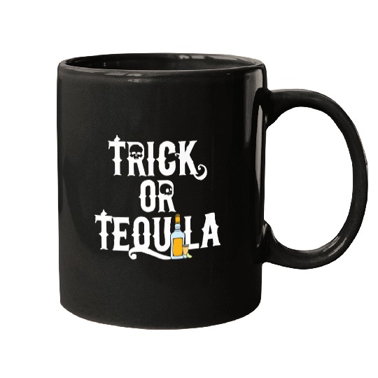 Funny Trick or Tequila for Halloween Lovers Mugs