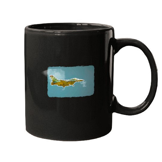 F16 Military Fighter Jet Painting Mugs