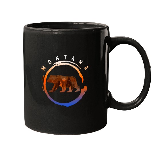 Funny Bear Glacier National Park Montana Grizzly Bear Souvenir Forest Cute Bears Mugs