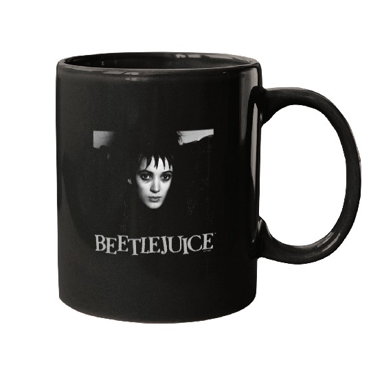 Beetlejuice vintages Spooky Black White Lydia Portrait Mugs