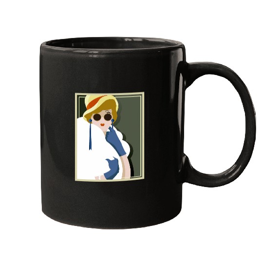 Art Deco Clothing Retro 1920s 1930s Elegant Woman Mugs