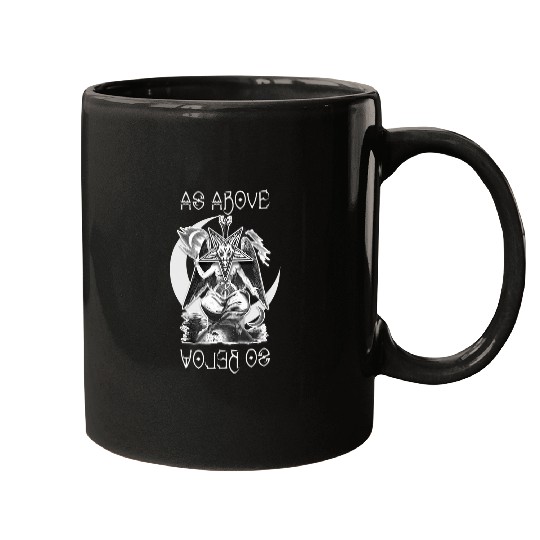 As Above So Below Baphomet Devil Illustration by Levi Mugs