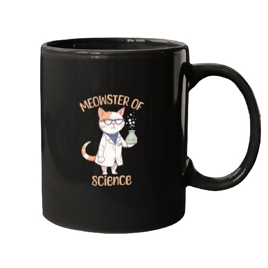 Girls Meowster of Science Funny Lab Cat Laboratory Chemistry Mugs