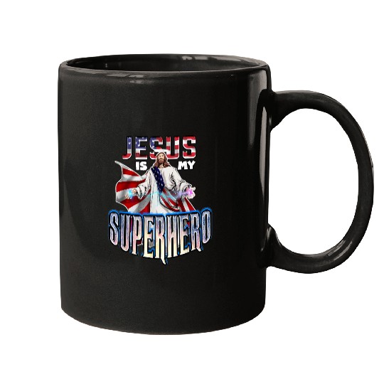 Christian Jesus Is My Superhero Christ Mugs