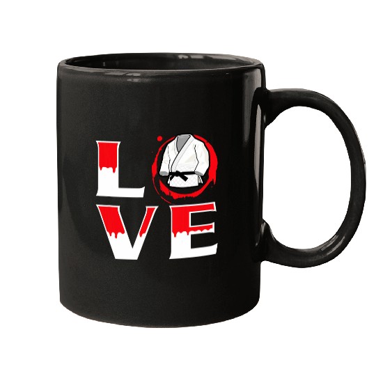 Love Karate Uniform Brazilian Jiu Jitsu Martial Arts Mugs