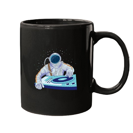 Astronaut DJ Music Design Vinyl Play Disco Festival Mugs
