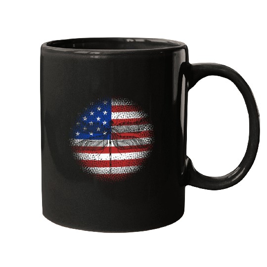 Dragonfly American Flag USA Patriotic 4th Of July Mugs