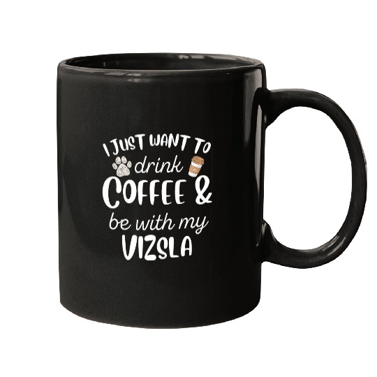 Dog Vizsla Coffee Lover Dog Owner Vizsla Mugs