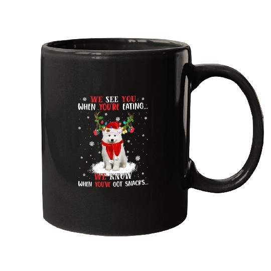 Dog Samoyed We Know When Youve Got Snacks Samoyed Mugs