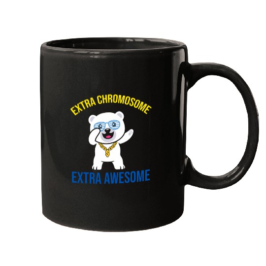 Extra Chromosome Extra Awesome Bear Down Syndromes Awareness Mugs