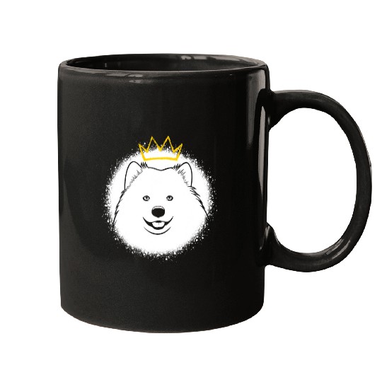 Dog Samoyed with Crown Mugs