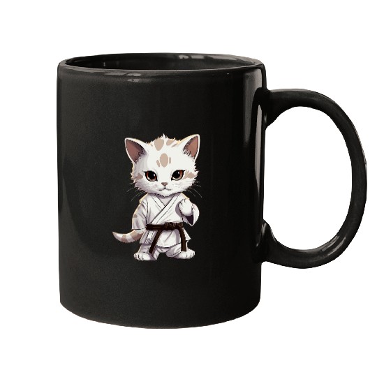 Karate Cute Kitten Martial Arts Kitty for Cat Lovers Mugs