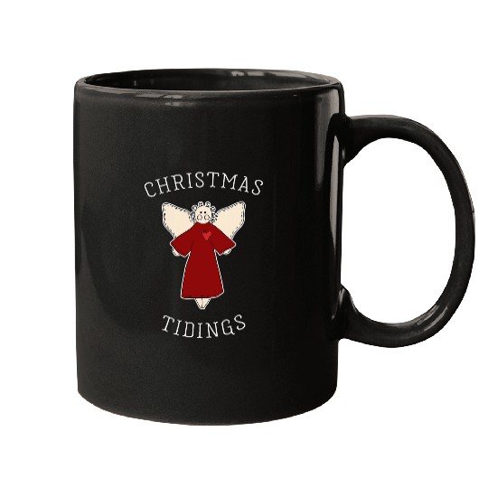 Folk Art Angel Christmas Mugs