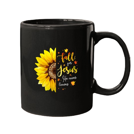 Christian Jesus Christ Christian Fall For Jesus He Never Leaves Christian Jesus Lovers 155 Bible Verse Christ Mugs