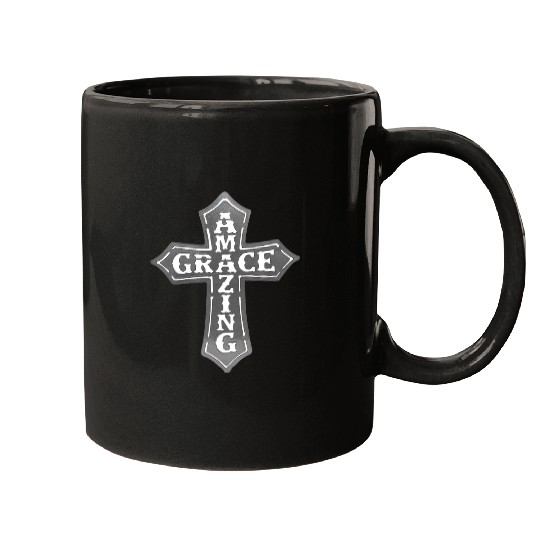 Christian Jesus Christ Christian Amazing Grace Crucifix prayer Bible Verse Christ Mugs