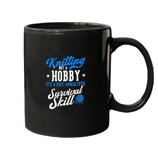 Knitting Yarnting Apocalyptic Survival Skill Yarn Crochetter Mugs