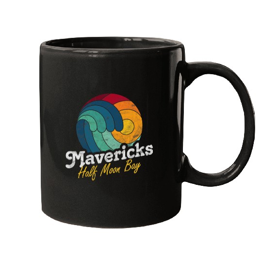 Surf Life californias Mavericks Half Moon Bay Sunset Mugs