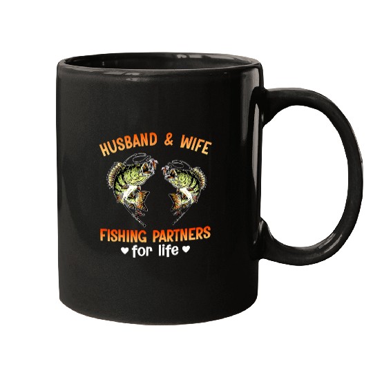 Fishing Husband And Wife Fishing Partners For Life Fisherman Couple Fisher Mugs