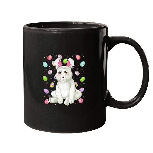 Funny Bear Bunny Easter Egg Lover Funny Polar Bear Easter Sunday Cute Bears Mugs