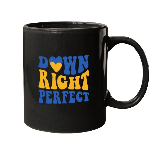 Groovy World Down Syndromes Day Awareness Down Right Perfect Mugs