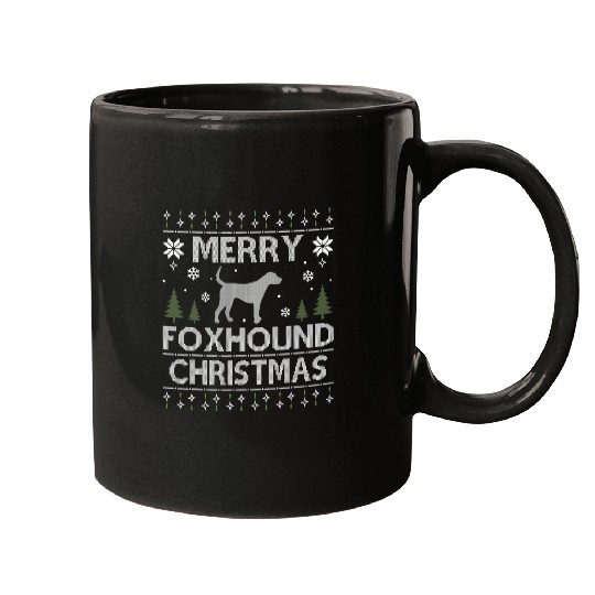 Merry FOXHOUND Christmas Dogs Ugly Christmas Mugs