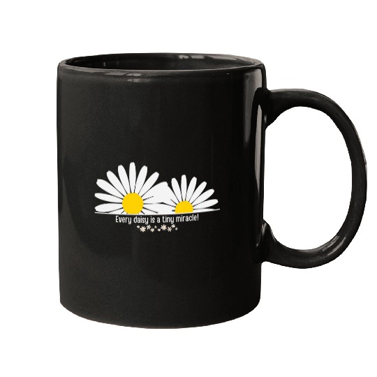 Daisy Flowers Mens and Women cute text Mugs
