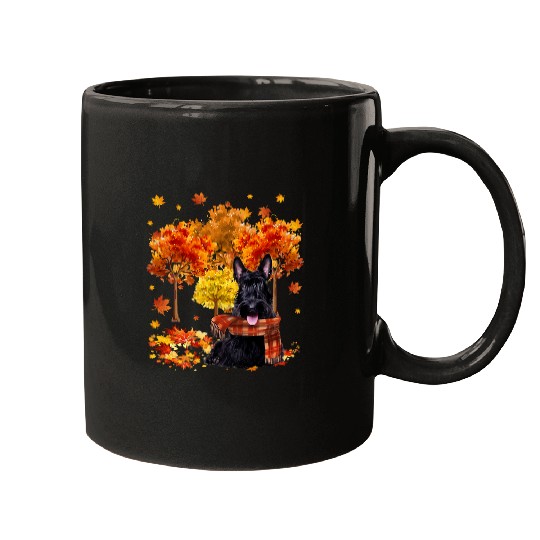 Dog Scottish Terrier Its Fall Yall Cute Scottish Terrier Autumn Tree Fall Leaves 30 Mugs