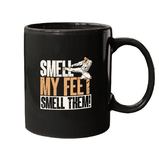 Karate Smell My Feet smell them 2 Mugs