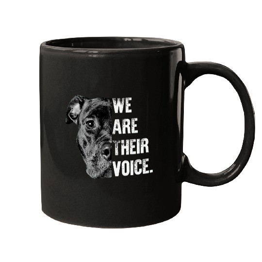 Bully Lover Dog Man Woman Love PitbullWe Are Their Voice 463 Pitbull Dog Mugs