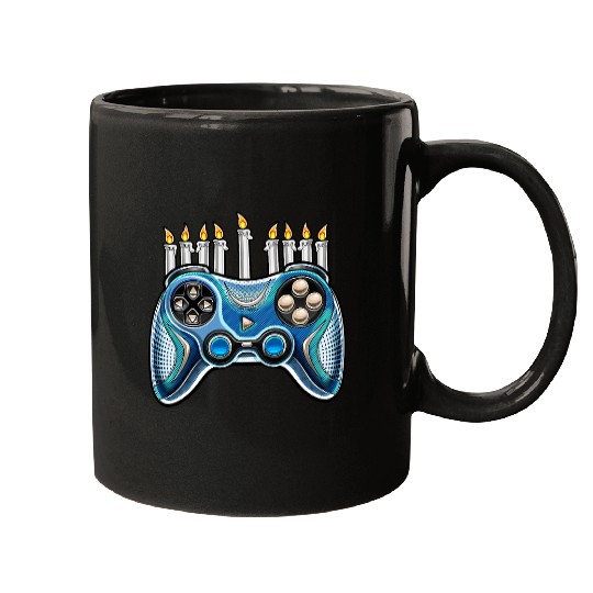 Game Gaming Video Game Controller Hanukkah Menorah Candles Boys 199 Gamer Loving Game Mugs