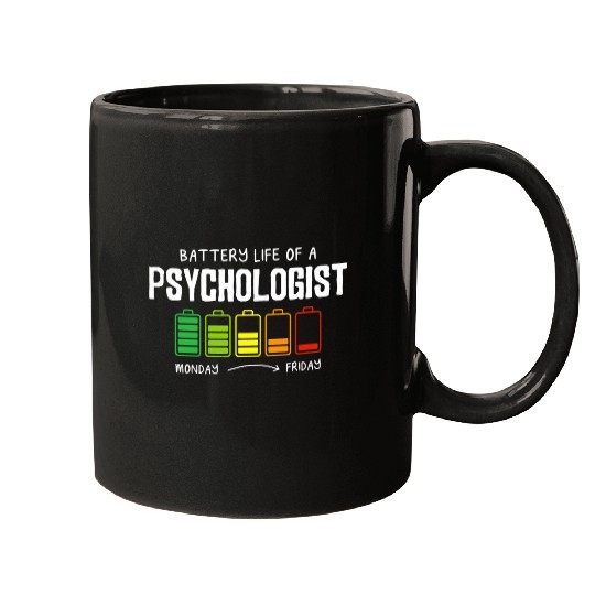 Battery Life of a Psychologist Coworker Psychology Colleague Mugs