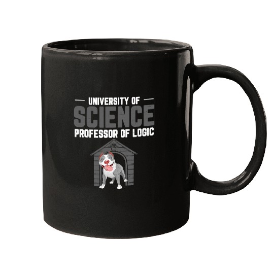 Bully Lover Dog Professor of Logic at the University of Science Pitbull 185 Pitbull Dog Mugs