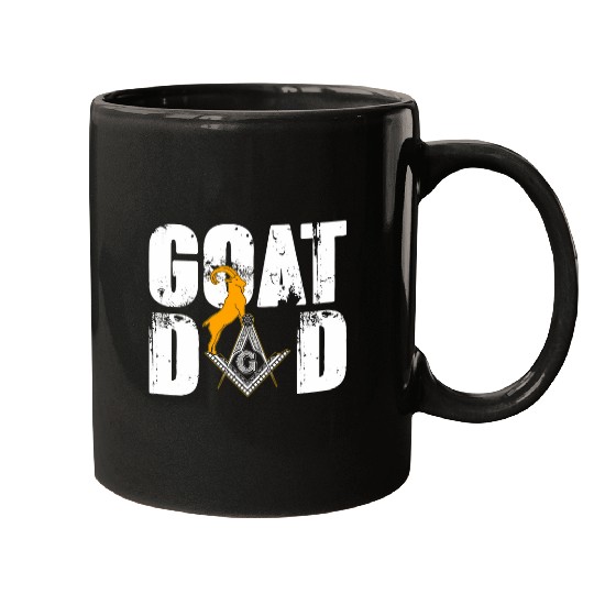 Goats Lover Masons Dad Goats Square Emblem Masonic Fathers Day Gift Mugs
