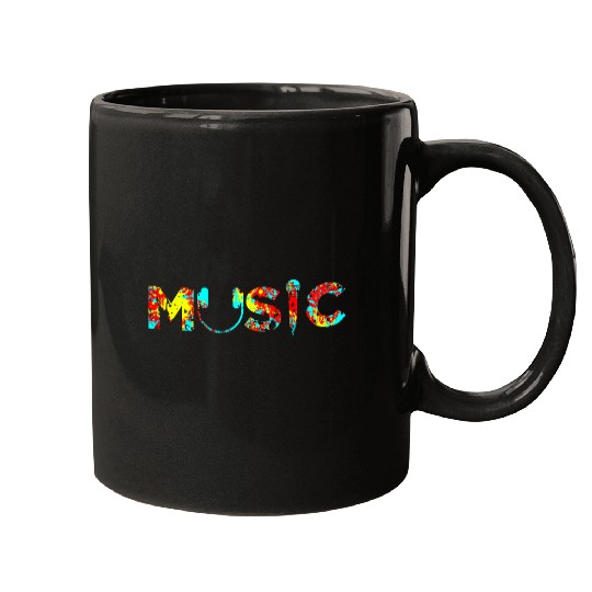 Colored Music Headphone and Microphone Mugs