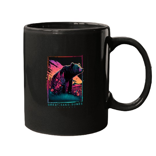 Funny Bear Great Sand Dunes Colorado Mountain Cute Bears Mugs