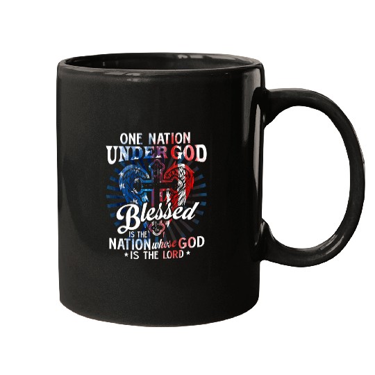Christian One Nation Under God One Nation Under God Jesus Flag 29 Christ Mugs
