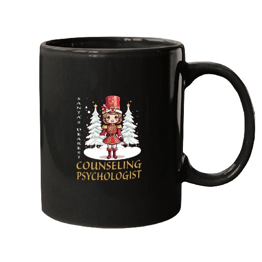 Counseling Psychologist Christmas Classic Female Nutcracker Mugs