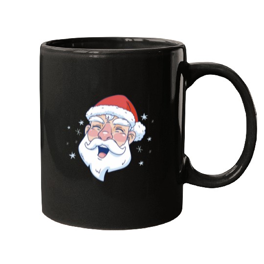 Happy Santa Claus Christmas Holiday Portrait Mugs
