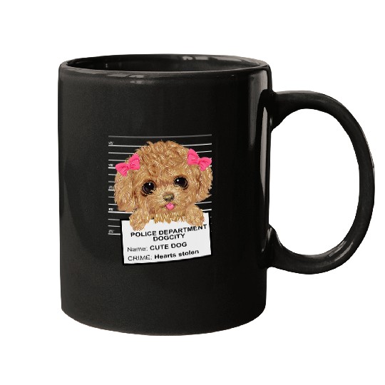 Cute Poodles Puppy Cute Poodle Puppy Mugshot Toy Poodle 63 Poodle dog Mugs