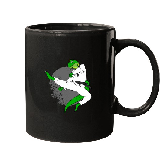 Funny Iguana Pet karate Mugs