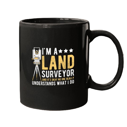 Land Surveying Land Survey Professional Land Surveyor Mugs