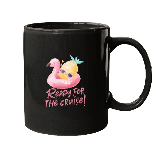 Pink Flamingo Swinger Cruise Flamingo Upside Down pineapples Flamingos Mugs