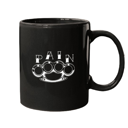 Brass Knuckles Bring the Pain Tattoo Art Mugs