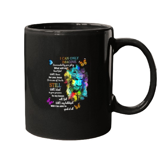 Christian Jesus Christ Christian Sunflower Jesus Cross Butterfly I Can Imagine Christian 187 Bible Verse Christ Mugs