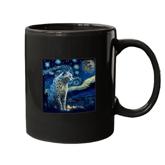 Leopard Gift Surrealism Starry Night Snow Leopard 69 Mugs