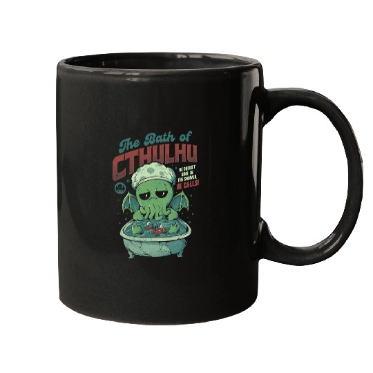 Octopuss Lover Halloween The Bath Of Cthulhu Funny Cute Cthulhu Mythos611 Mugs