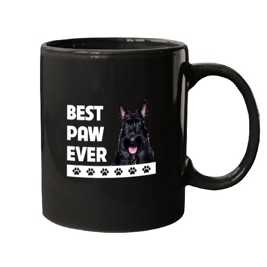 Dog Scottish Terrier Dad Fathers Day Dog Lovers bests Paw Ever Mugs