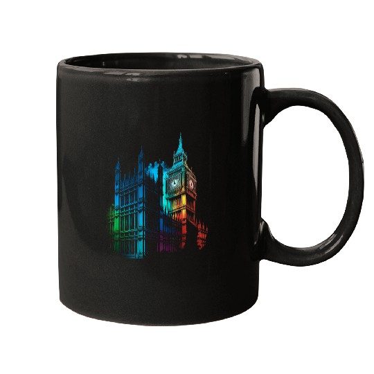 Big Ben Watercolour Painting London Tower Bridge Big Ben Mugs