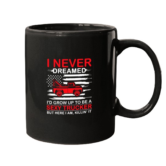 Funny Tow Truck Driver Design For Trucker Dad Cool Truckers Mugs